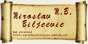 Miroslav Biljčević vizit kartica